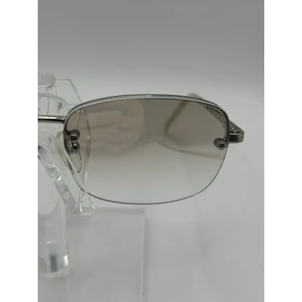 Ralph Lauren 973/S 010 Clear Silver Semi Rimless Sunglasses Vintage Y2K 52-18